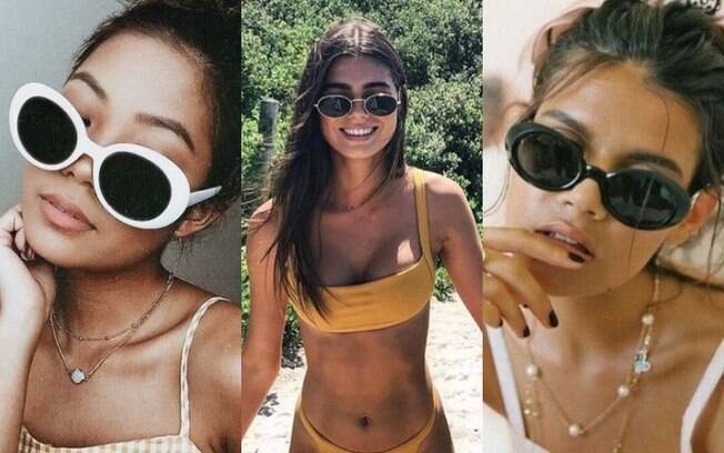 Entre as tendências de moda para o verão 2019 estão os modelos de óculos de sol com armação no formato oval