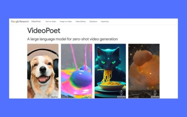 VideoPoet | Google lança IA para criar vídeos com textos e imagens
