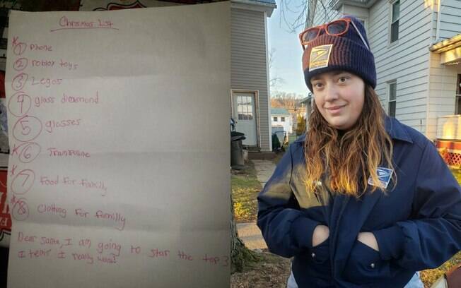 Melissa encontrou a carta de um menino para o Papai Noel que pedia comida e roupas para sua família