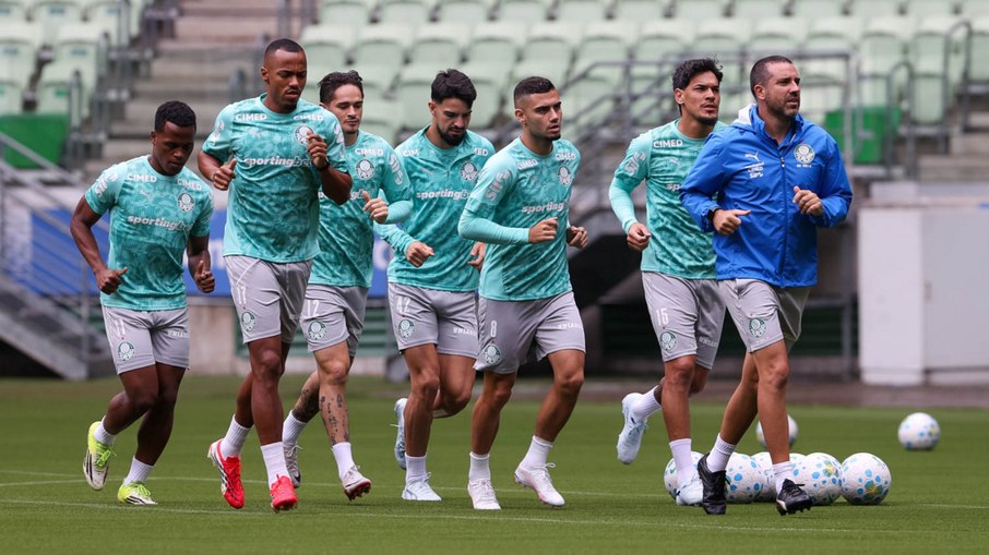 Palmeiras faz primeiro teste no Allianz Parque após troca de gramado Palmeiras faz primeiro teste no Allianz Parque após troca de gramado