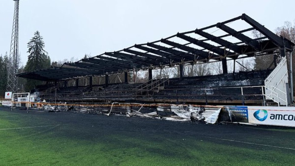 Estádio do Haka teve sérios danos por conta do incêndio