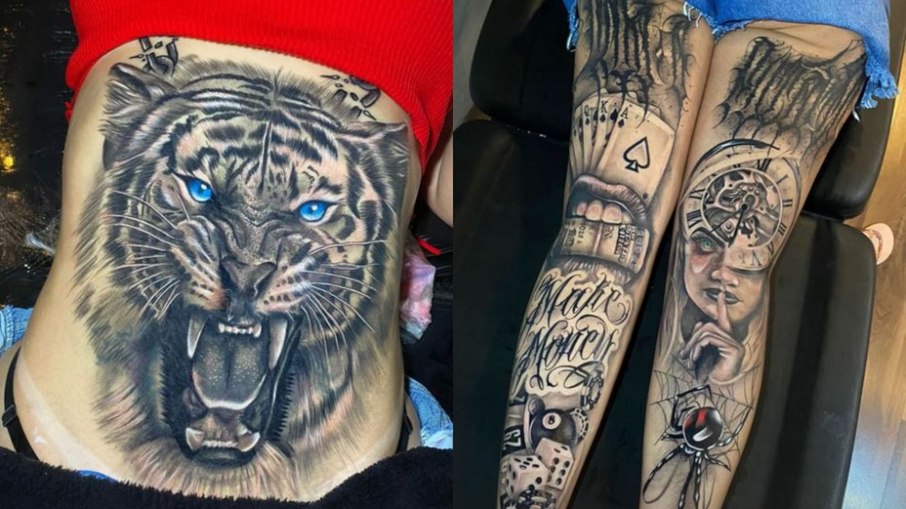 Novas tatuagens de Andressa Urach