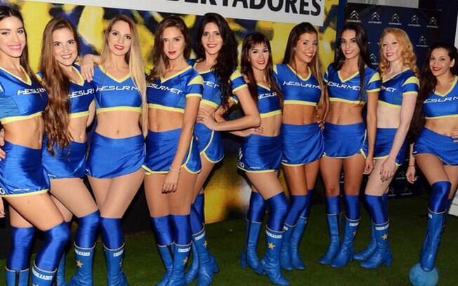 As tradicionais cheerleaders do Bocas Juniors, conhecidas como 