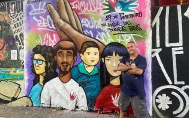 Cores da inclusão: arte de rua dá visibilidade para pessoas com doenças raras