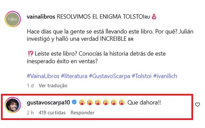 Livraria argentina publicou vídeo para explicar o 'fenômeno' de Gustavo Scarpa na leitura