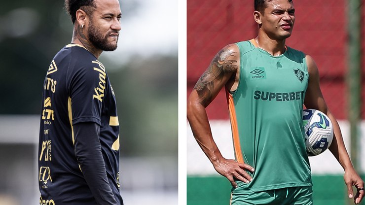 Santos x Flu, o duelo dos amigos Neymar e Thiago Silva