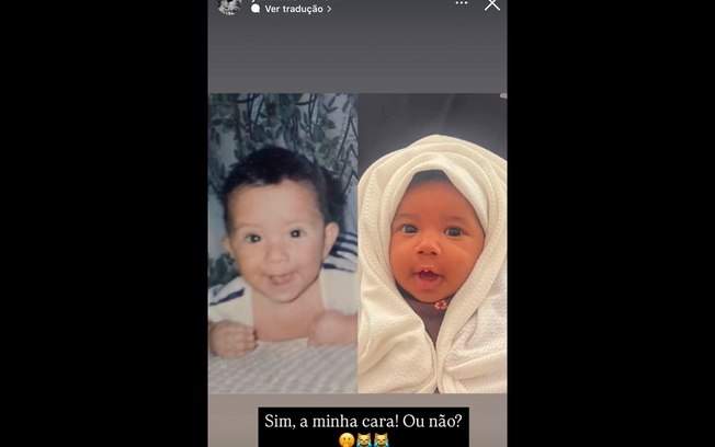 Yuri Lima alimenta Nala, sua filha com Iza Yuri Lima alimenta Nala, sua filha com Iza