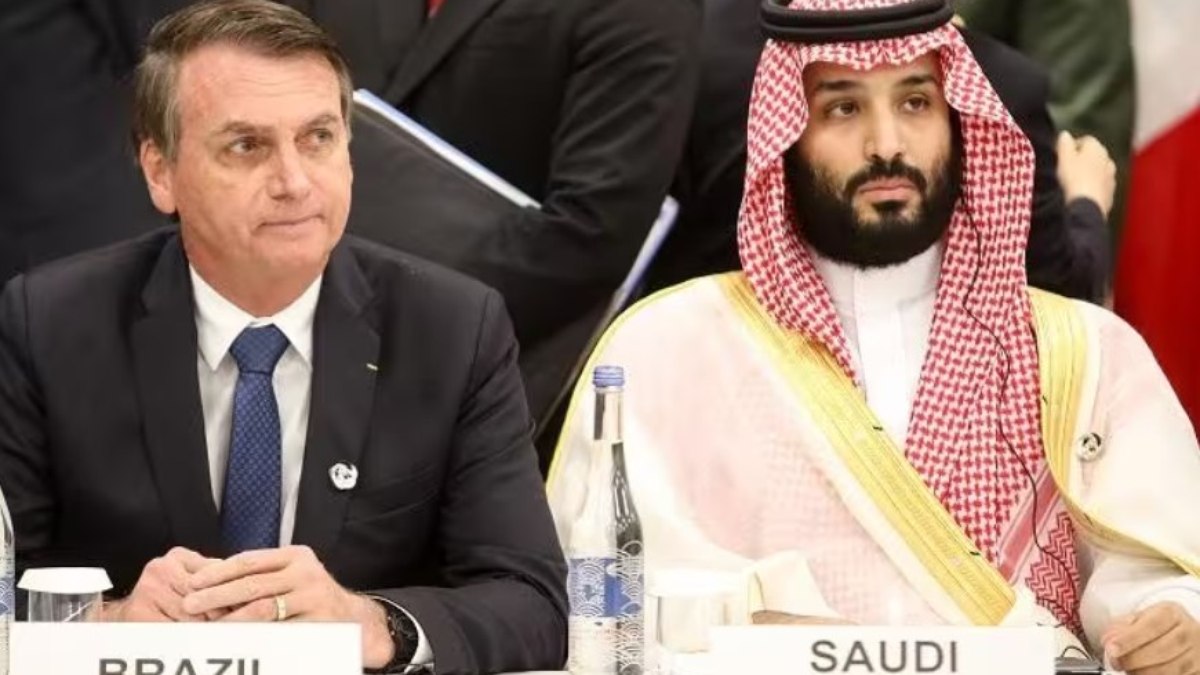 Jair Bolsonaro e príncipe saudita Mohammad bin Salman