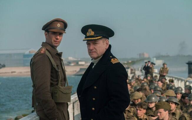 Kenneth Branag e James Darcy são dois dos bons atores britânicos a serviço de Chris Nolan em Dunkirk
