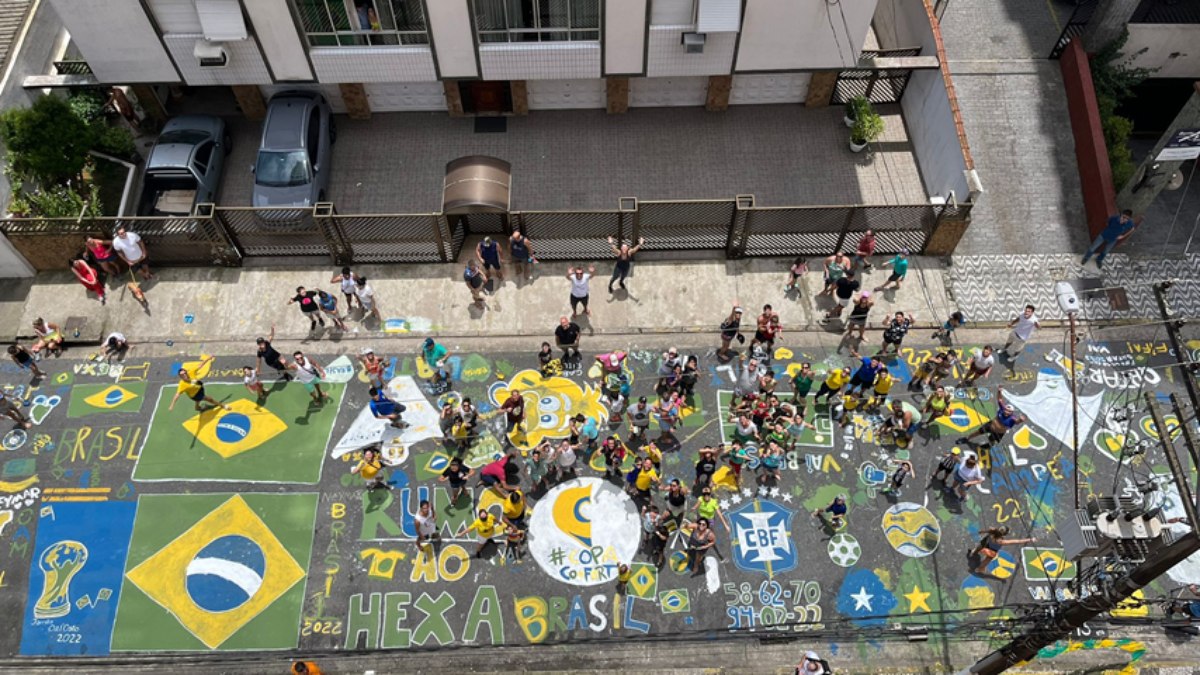 Hotel em Santos realizaou ação para pintura de rua em Santos