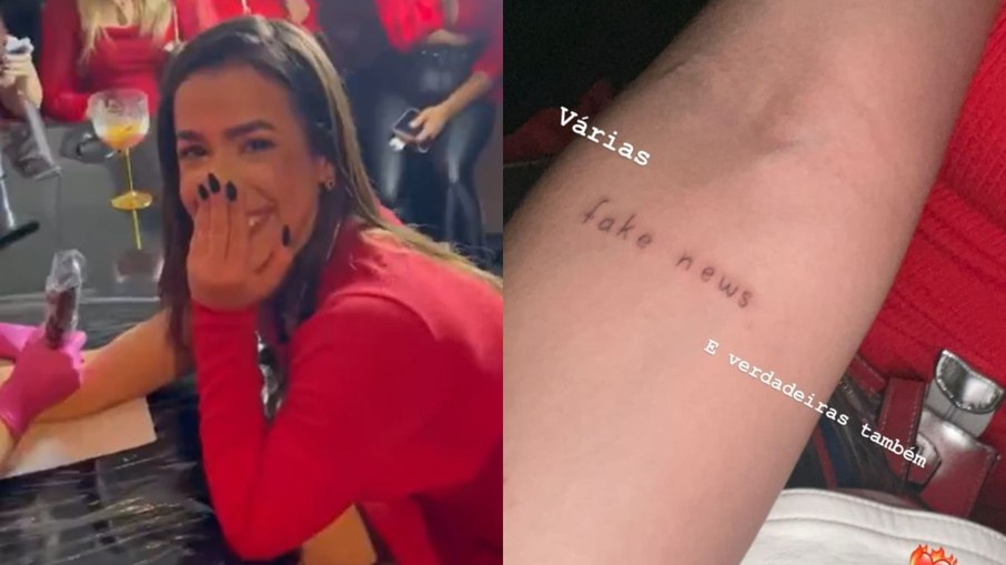 Ex-BBB Larissa Tomásia faz tatuagem de 