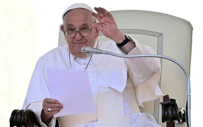 Papa Francisco na Praça São Pedro, em 26 de junho de 2024, no Vaticano