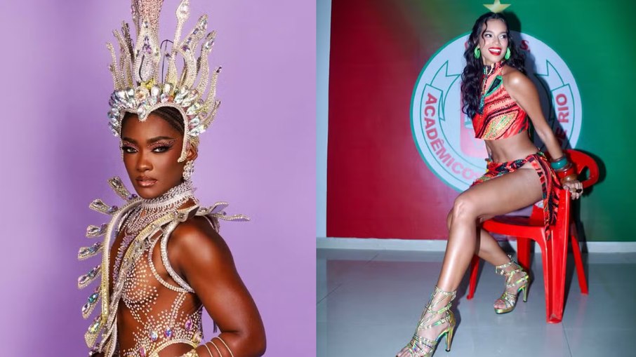 Érika Januza e Alane Dias são cotadas para o cargo de Rainha de Bateria da Grande Rio.