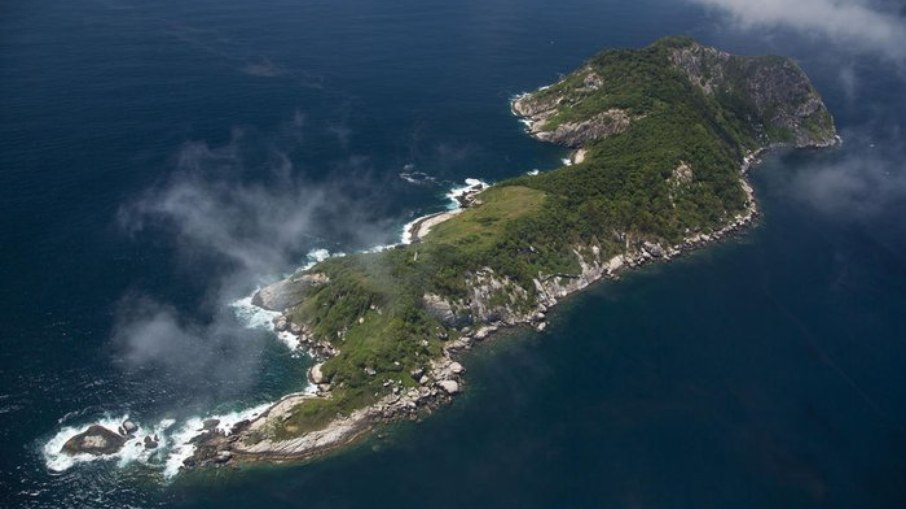 Foto aérea da ilha Foto aérea da ilha