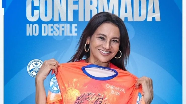 Dira Paes vive mãe de Lula em desfile da Acadêmicos de Niterói