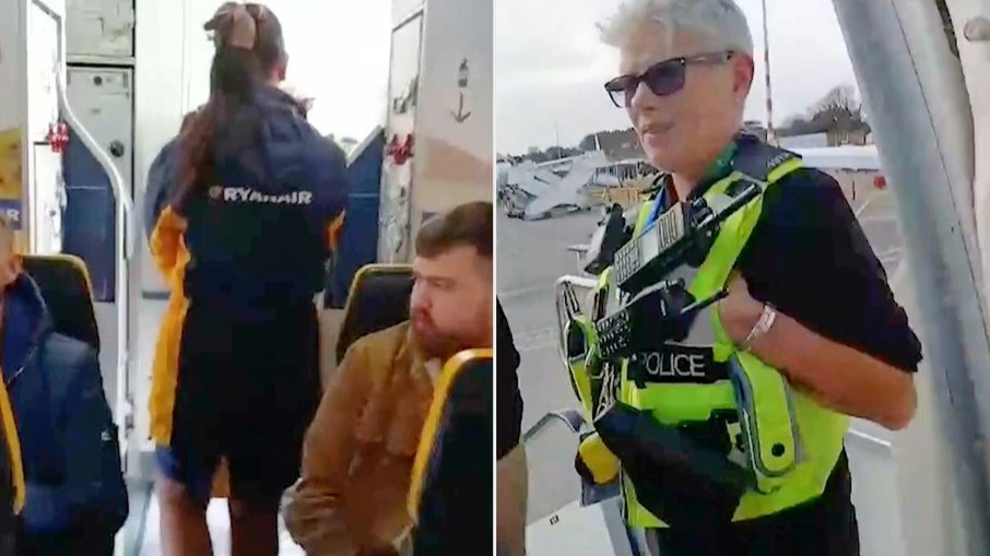 Casal é escoltado por polícia após não pagar lanche em voo da Ryanair