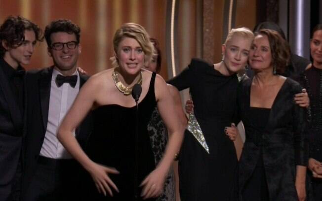 Greta Gerwig e a equipe de 