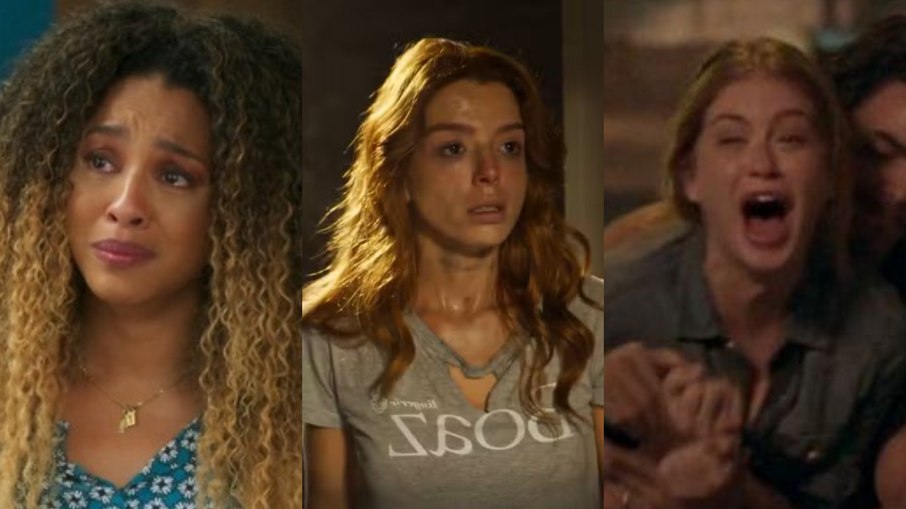 Sol (Sheron Menezzes), Kami (Giovanna Lancellotti) e Elisa (Marina Ruy Barbosa)