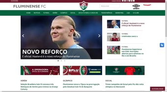 Fluminense 'anuncia' Haaland após ter site hackeado