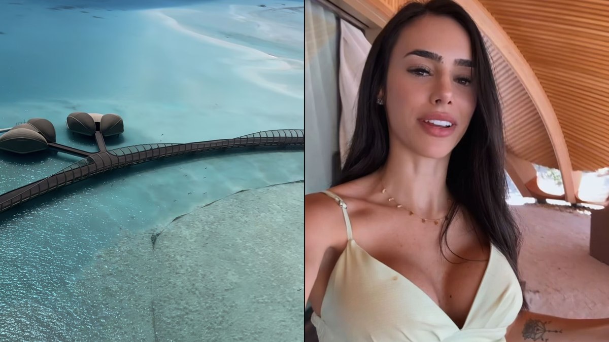 Bruna Biancardi e Neymar estão com amigos e familiares no resort para comemorar o 1º ano de Mavie