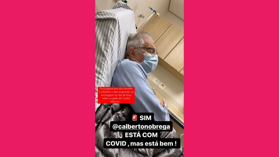 Carlos Alberto de Nóbrega foi internado em hospital de São Paulo após diagnóstico de covid-19