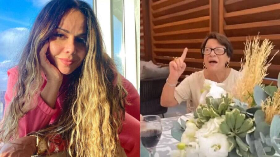 Mãe de Viviane Araújo reprova vestido de noiva da filha: 'Fenda horrorosa'