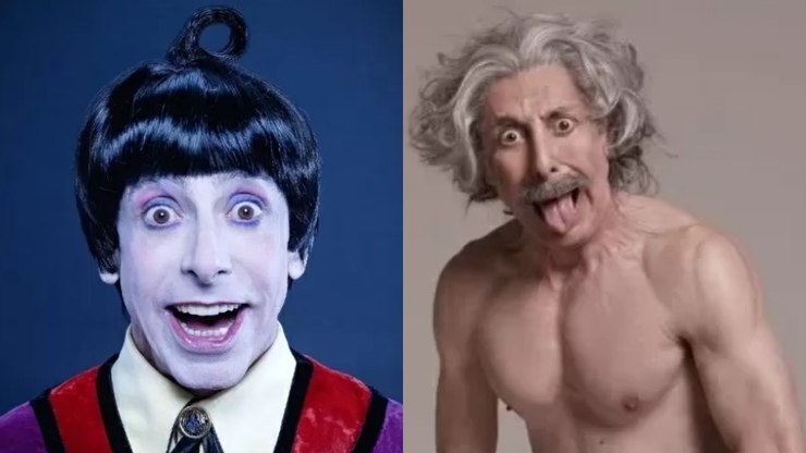 Ator de Castelo Rá-Tim-Bum posa nu ao surgir caracterizado de Albert Einstein