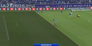 Imagem do Santos sugere que não houve impedimento contra Cruzeiro