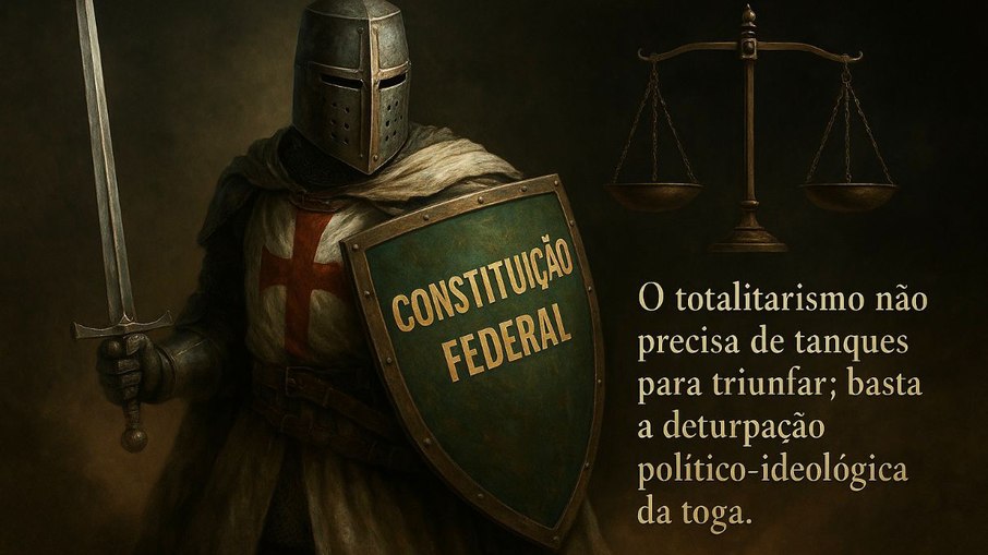 O totalitarismo não precisa de tanques para triunfar; basta a deturpação político-ideológica da toga. O totalitarismo não precisa de tanques para triunfar; basta a deturpação político-ideológica da toga.