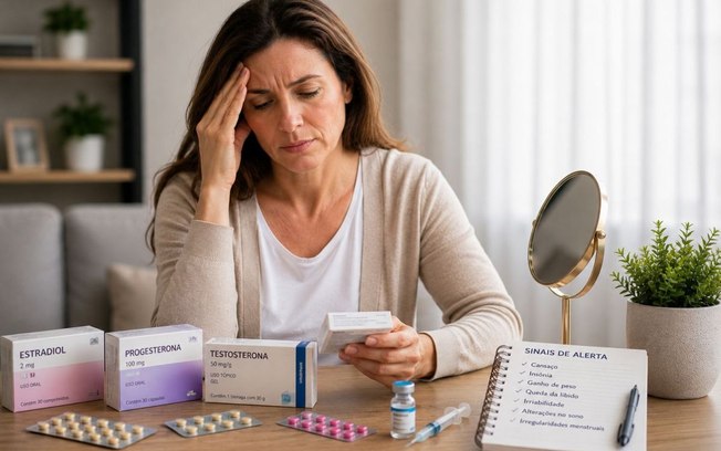 Reposição hormonal: especialista alerta para sinais que não devem ser ignorados Reposição hormonal: especialista alerta para sinais que não devem ser ignorados
