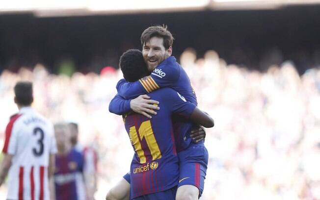 Dembélé deu o passe e Messi deixou o dele na vitória do Barcelona sobre o Athletic Bilbao no Espanhol