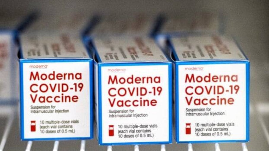 Caixas contendo a vacina Moderna Covid-19