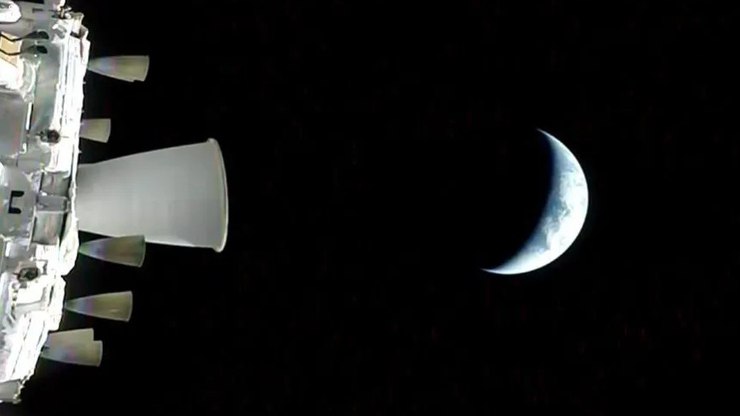 Lua "sorri" para tripulação da Artemis 2