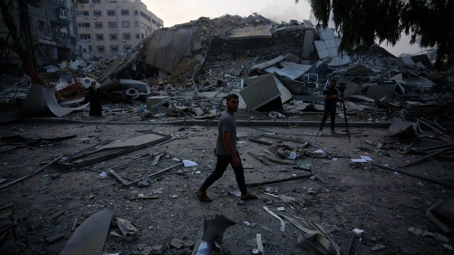 Gaza após bombardeios israelenses