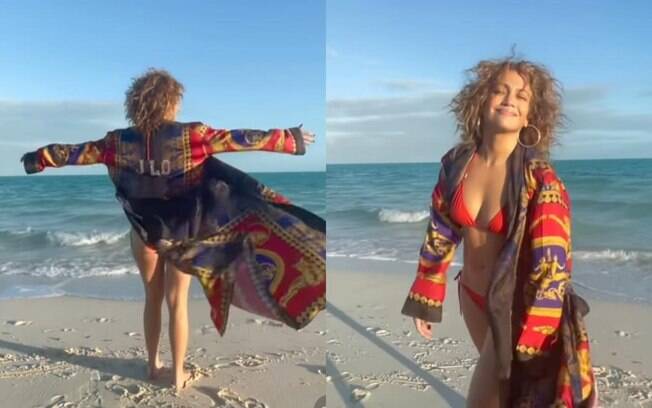 Jennifer Lopez postou vídeo iniciando o ano na praia