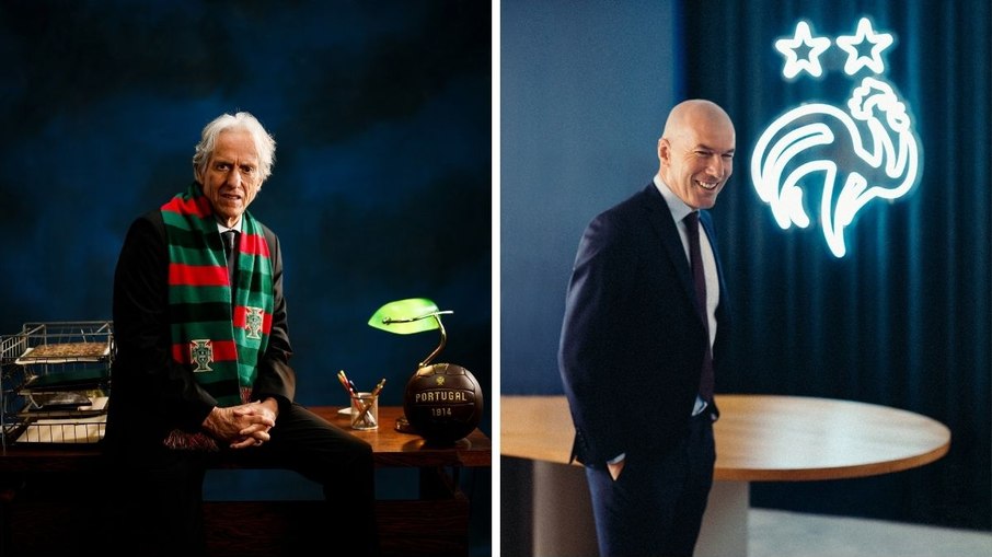 Jorge Jesus e Zidane vão estrear por Portugal e França, respectivamente Jorge Jesus e Zidane vão estrear por Portugal e França, respectivamente