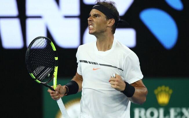 Rafael Nadal vibra com ponto na final do Grand Slam