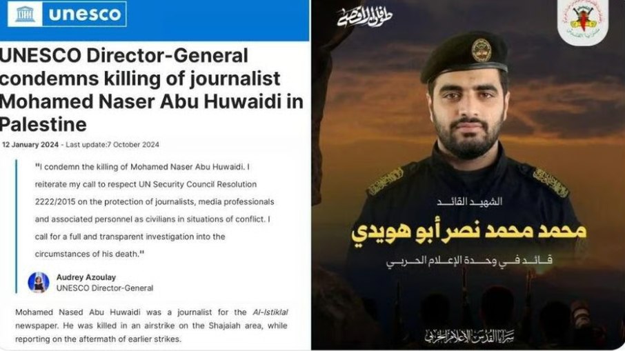 Unesco lamenta a morte de Huwaidi: repórter e comandante de brigada terrorista Unesco lamenta a morte de Huwaidi: repórter e comandante de brigada terrorista