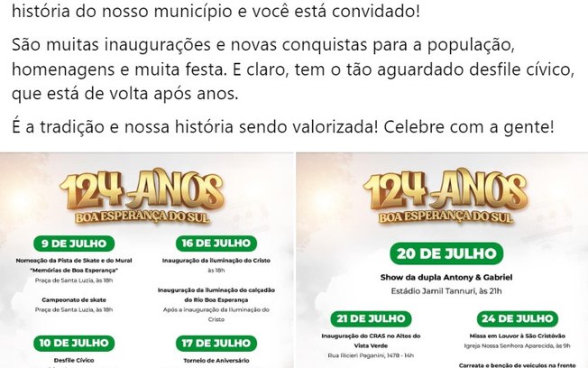 Boa Esperança do Sul voltará a ter o tradicional desfile cívico Boa Esperança do Sul voltará a ter o tradicional desfile cívico