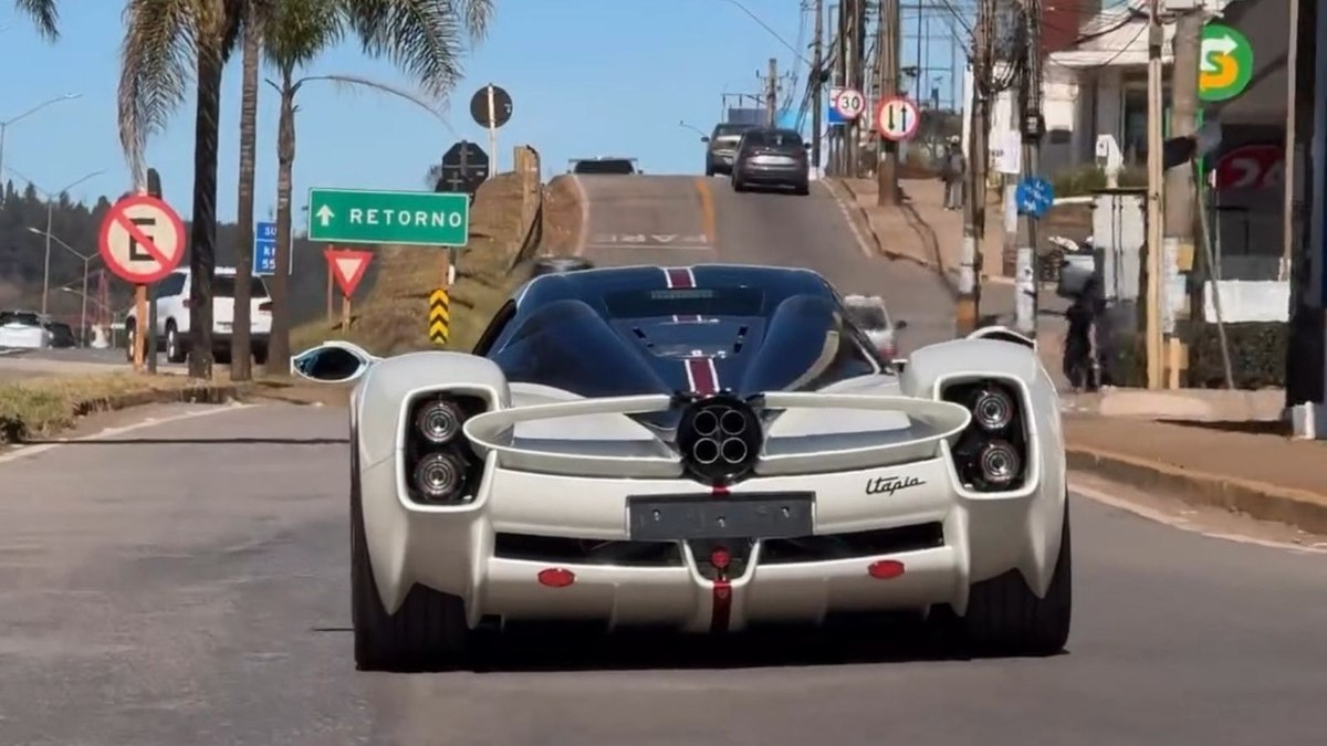 Pagani Utopia: carro mais caro do Brasil é visto de "rolê" em MG