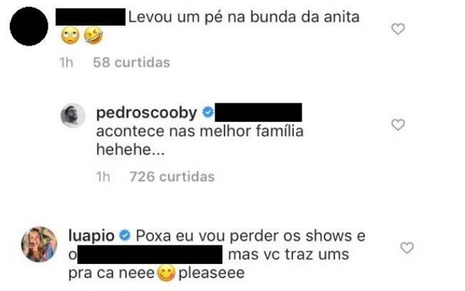 Comentário de seguidora e de Luana Piovani