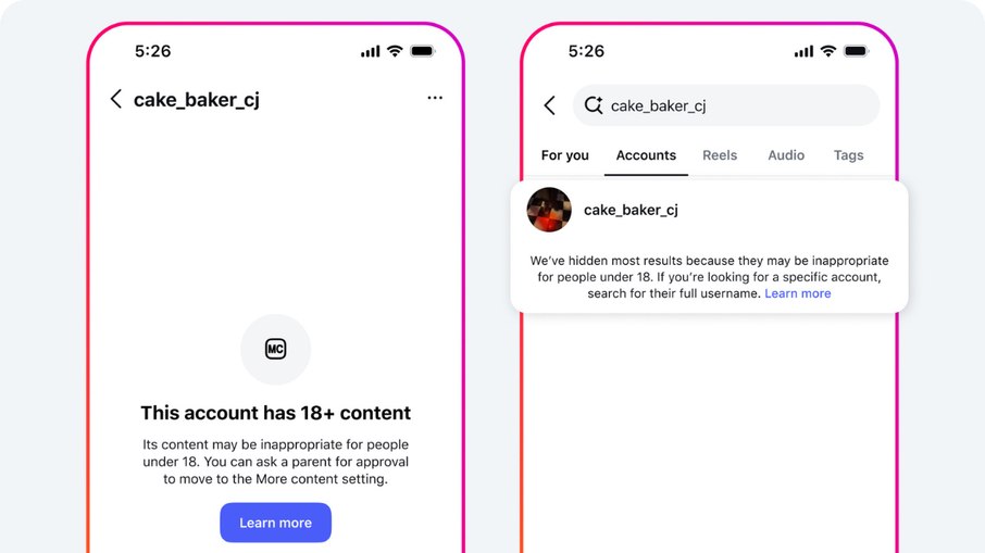Interface mostra como ativar as novas restrições para contas de menores de 18 anos