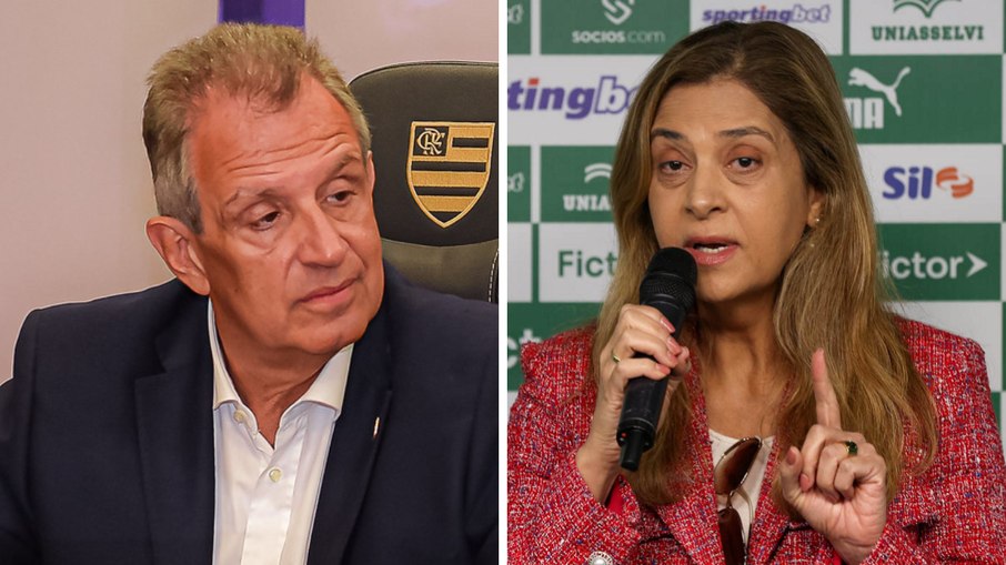 BAP e Leila Pereira são presidentes de Flamengo e Palmeiras respectivamente BAP e Leila Pereira são presidentes de Flamengo e Palmeiras respectivamente