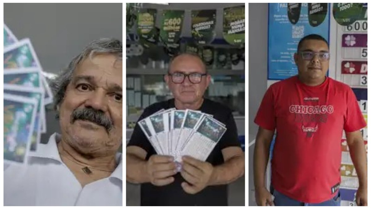 A partir da esquerda, Enock Góes, Salomão Barros e Valdisley da Silva