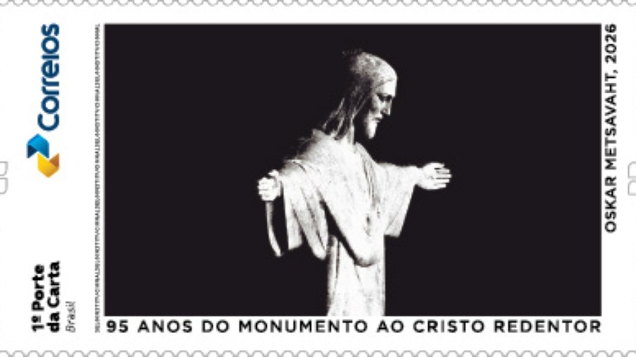 Selo filatélico do Cristo Redentor Selo filatélico do Cristo Redentor