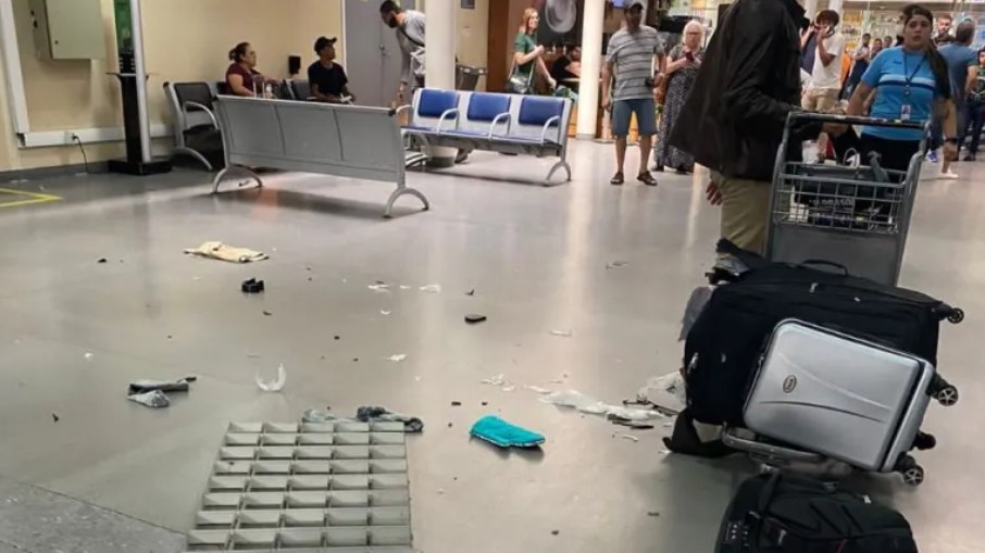 Mala explodiu no aeroporto de Guarulhos