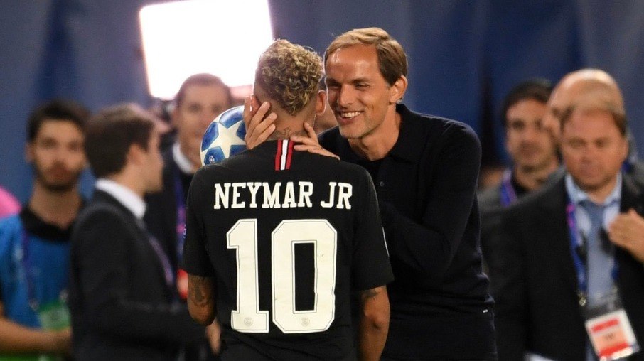 Tuchel e Neymar Tuchel e Neymar