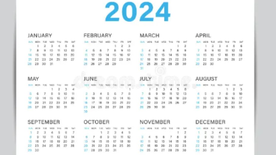 Calendário de 2024