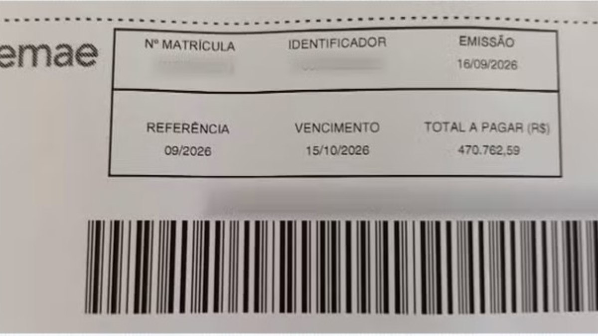 Moradora de Piracicaba (SP) recebeu conta de água residencial no valor de R$ 470.762,59 Moradora de Piracicaba (SP) recebeu conta de água residencial no valor de R$ 470.762,59