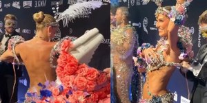 Deborah Secco e a quase nudez do Baile da Vogue